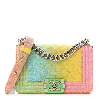 Chanel Caviar Quilted Small Cuba Rainbow Boy Flap Multicolor 1 of 10