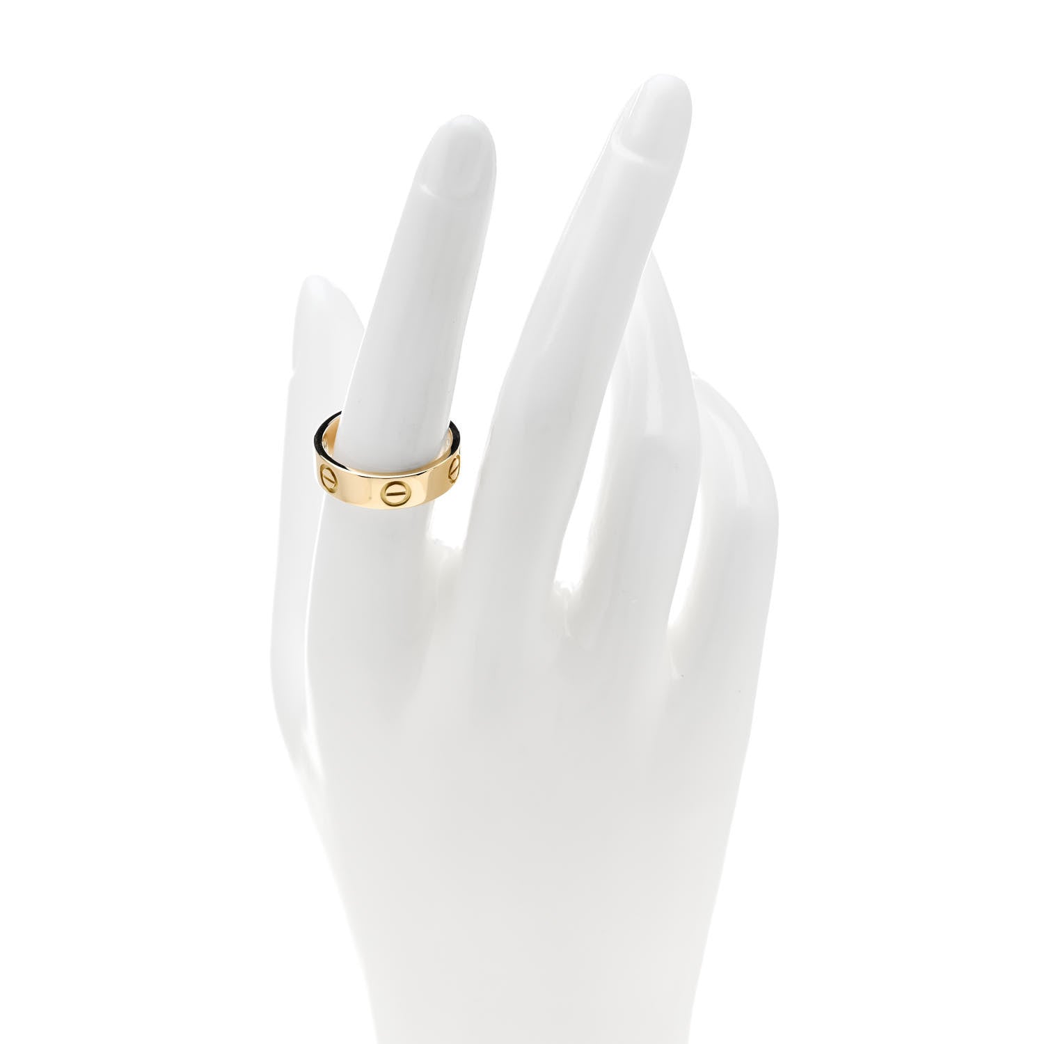 Cartier 18K Yellow Gold 5.5mm LOVE Ring 56 7.5 2 of 5