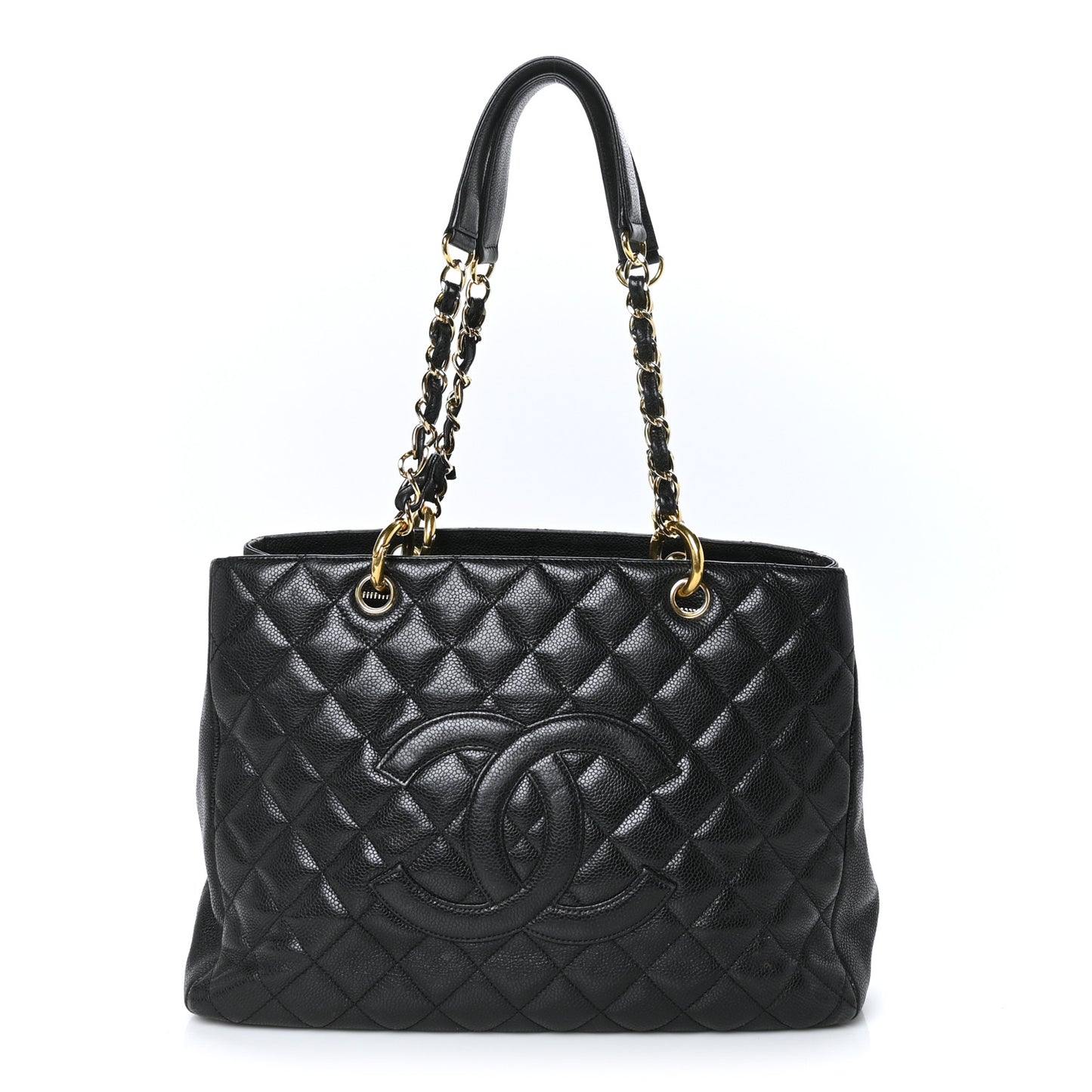 Caviar Quilted Grand Shopping Tote GST Black