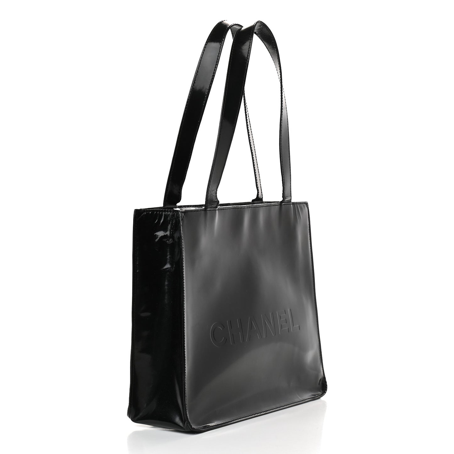 Patent CC Shopper Tote Black