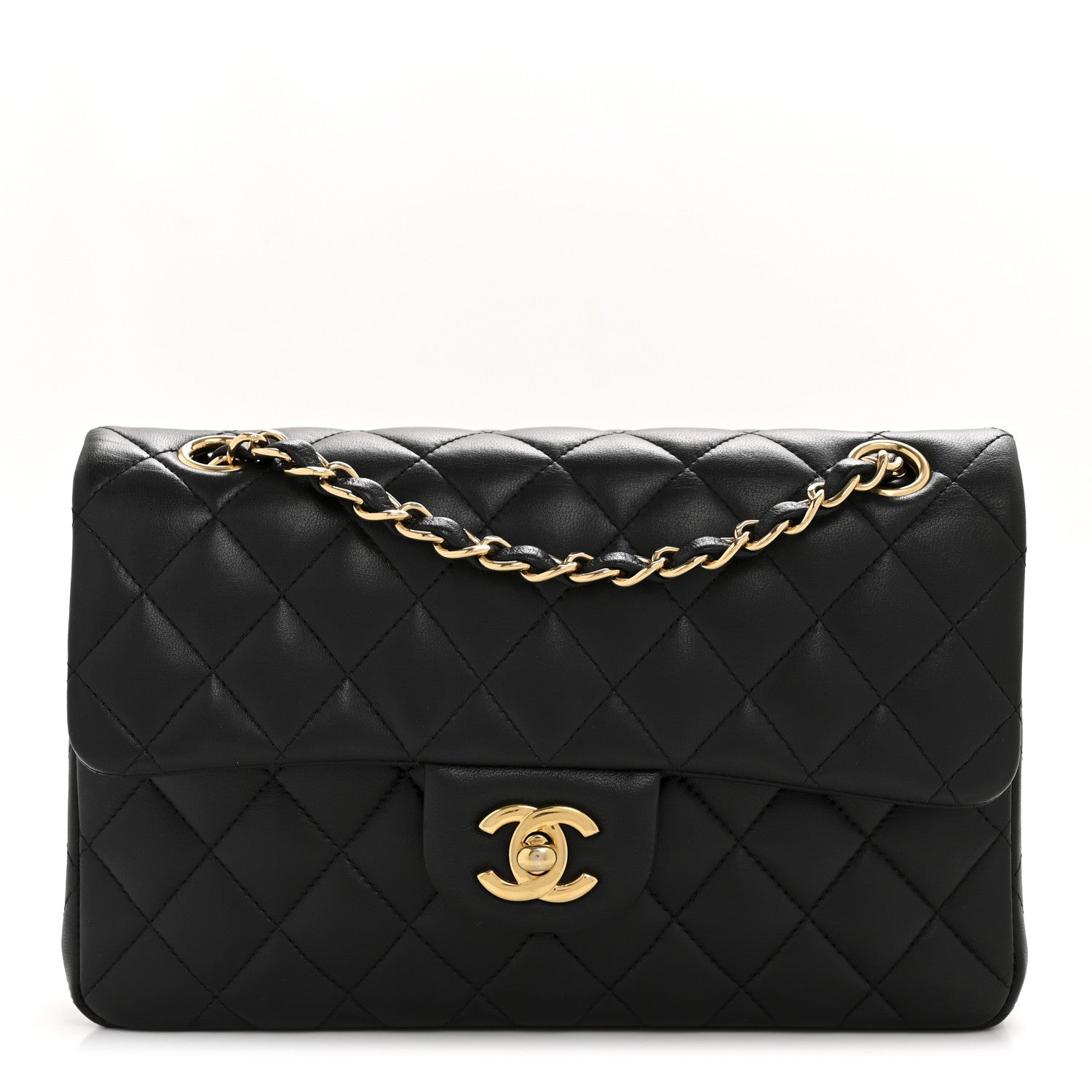 Chanel Lambskin Quilted Small Double Flap Black 1 of 13