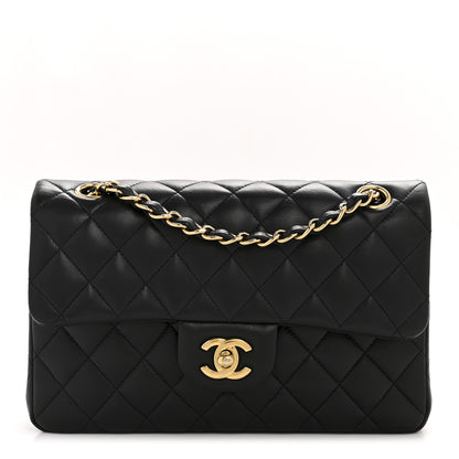 Chanel Lambskin Quilted Small Double Flap Black 1 of 13