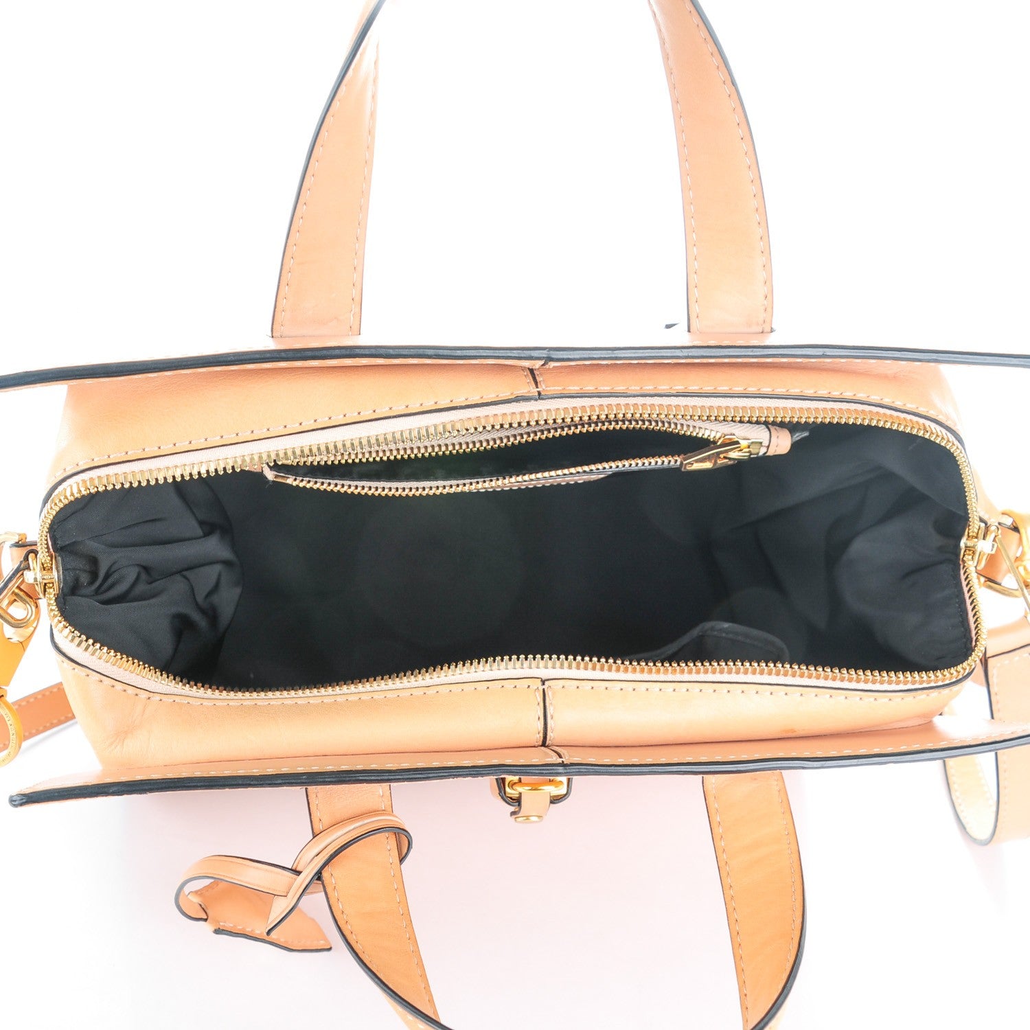 Alexander Wang Calfskin Pelican Satchel Tan Antique Brass Hardware 5 of 13