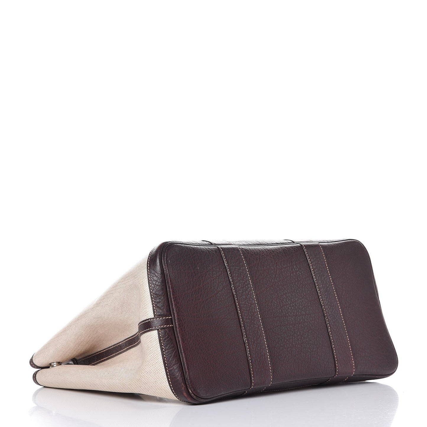 Buffle Skipper Toile Garden Party 36 MM Tote Marron Fonce