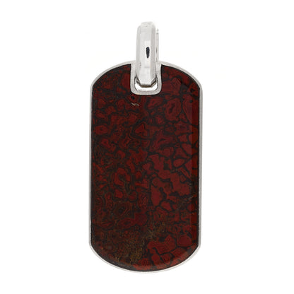 David Yurman Sterling Silver Red Agate Streamline Tag Pendant 1 of 5