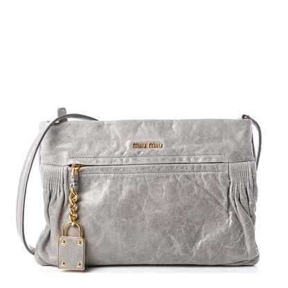 Miu Miu Vitello Shine Wristlet Nube 1 of 8