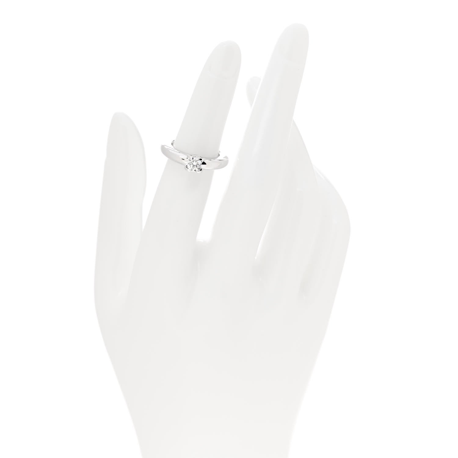 Cartier 18K White Gold Diamond .33ct Louis Cartier Engagement Ring 47 4 2 of 7