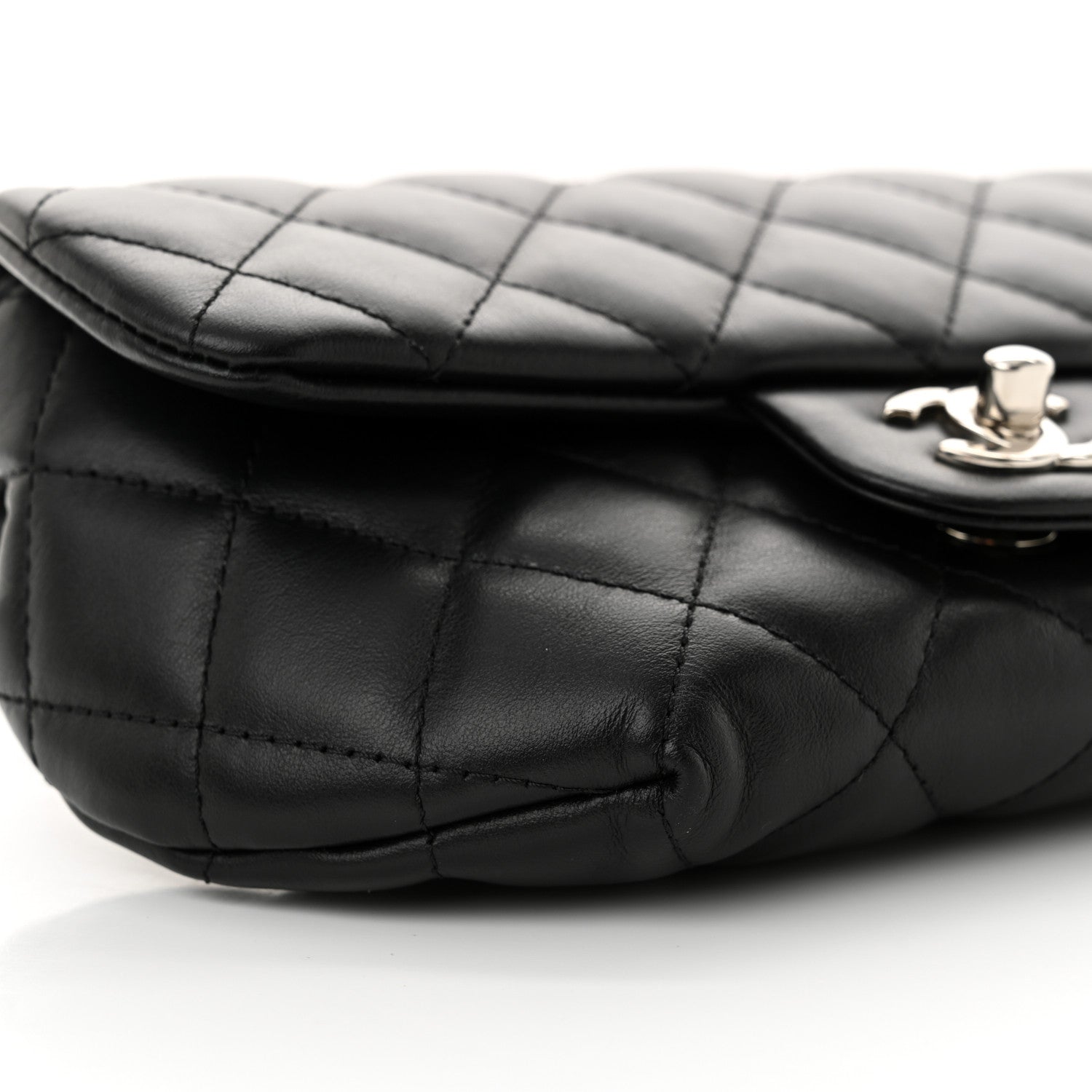 Chanel Calfskin Quilted CC Uniform Flap Belt Bag Black 10 of 11