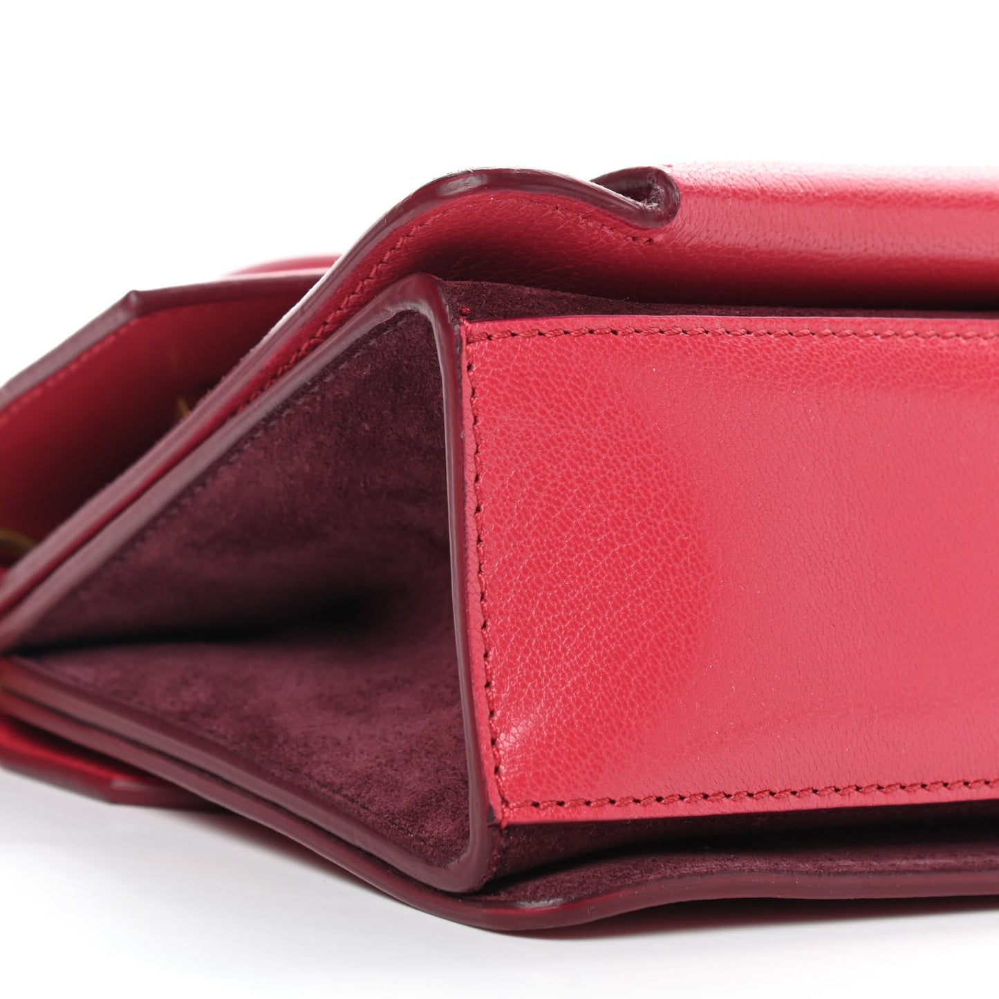 Goatskin Suede Small GV3 Shoulder Bag Pink Aubergine