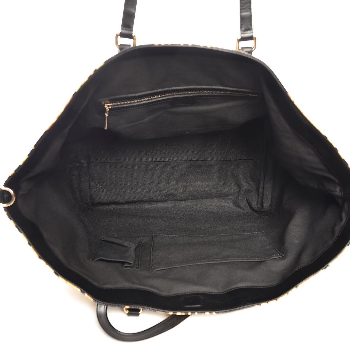 PVC Barocco Printed Tote Black Gold