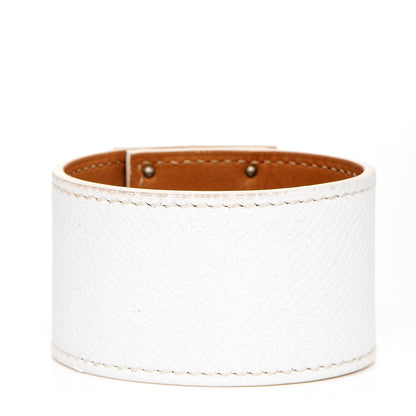 Hermes Epsom Kelly Dog Cuff White 3 of 6