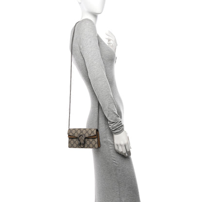 Gucci GG Supreme Monogram Super Mini Dionysus Shoulder Bag Taupe 2 of 12
