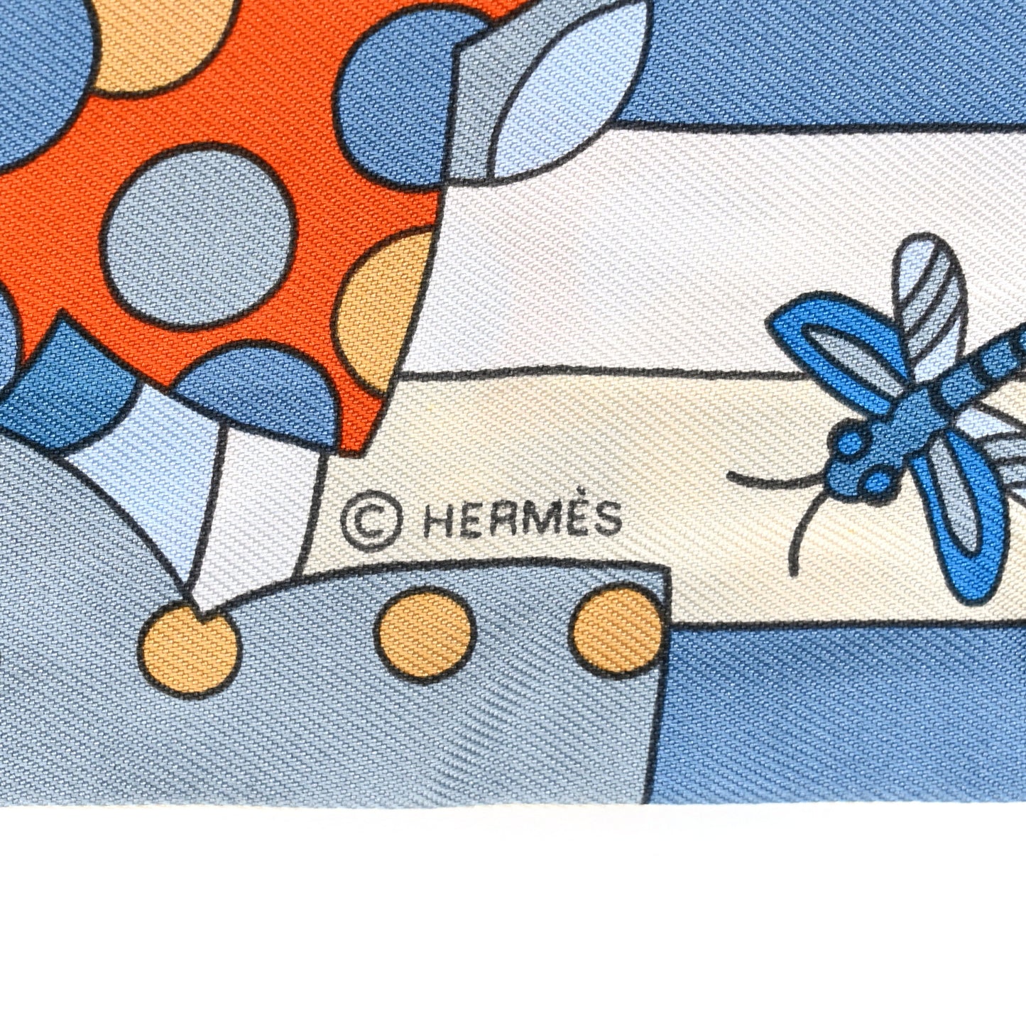 Silk Les Murmures de la Foret Twilly Bleu Jean Orange