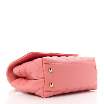 Chanel Caviar Quilted Mini Coco Handle Flap Pink 4 of 11