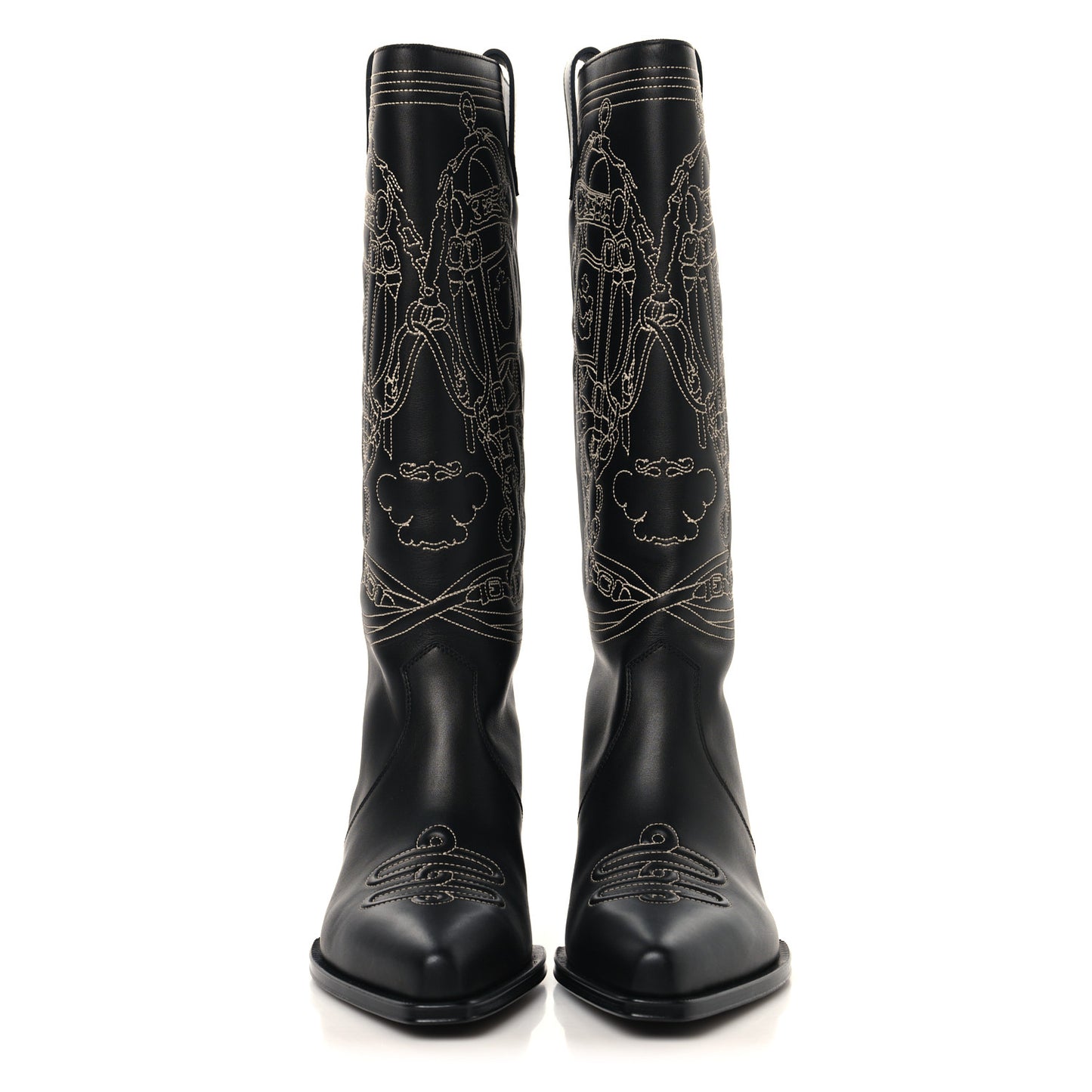 Calfskin Folk 35 Boots 38.5 Black