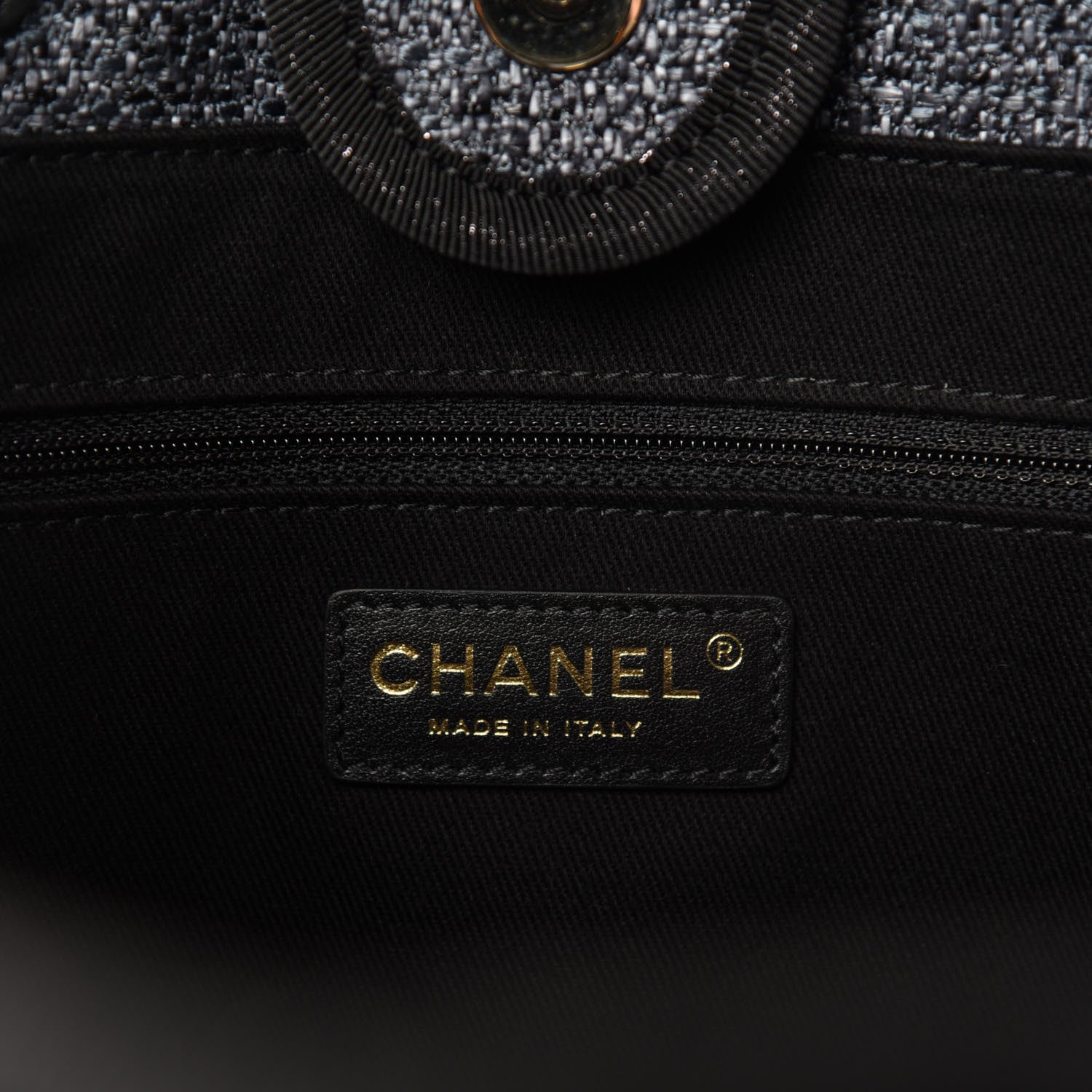 Chanel Lurex Boucle Small Deauville Tote Black 8 of 10