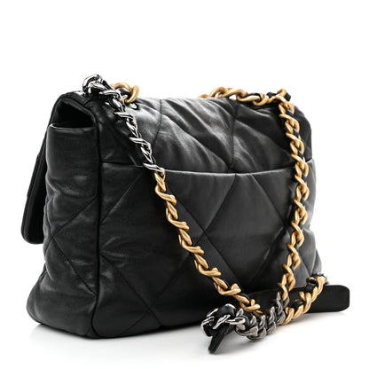 Chanel Lambskin Quilted Large Chanel 19 Flap Black 3 of 10