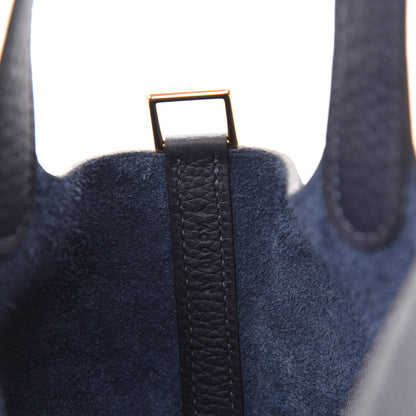 Hermes Taurillon Clemence Picotin Lock 18 PM Bleu Nuit 9 of 11