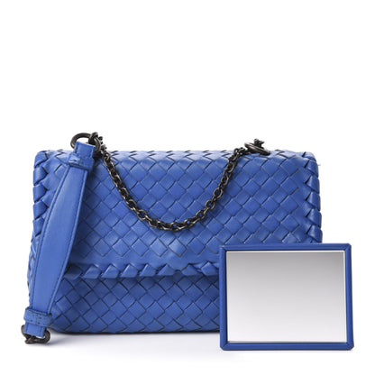 Bottega Veneta Nappa Intrecciato Baby Olimpia Shoulder Bag Signal Blue 3 of 12