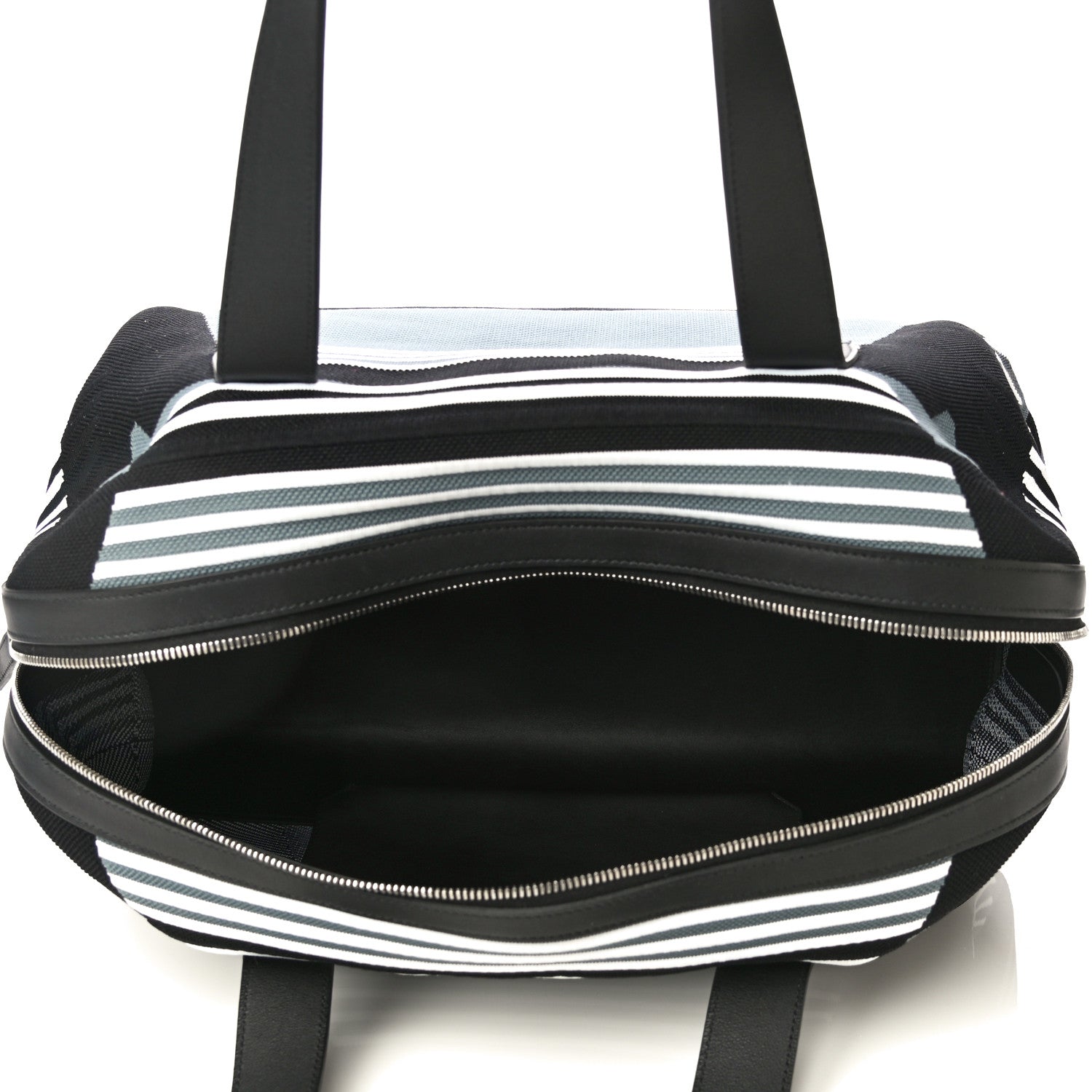 Hermes Technical Mesh Calfskin Hunter Dynamo Duffle Bag Black Gris Asphalte 5 of 10