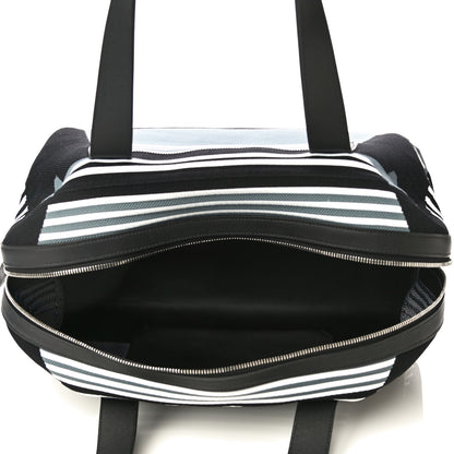 Hermes Technical Mesh Calfskin Hunter Dynamo Duffle Bag Black Gris Asphalte 5 of 10