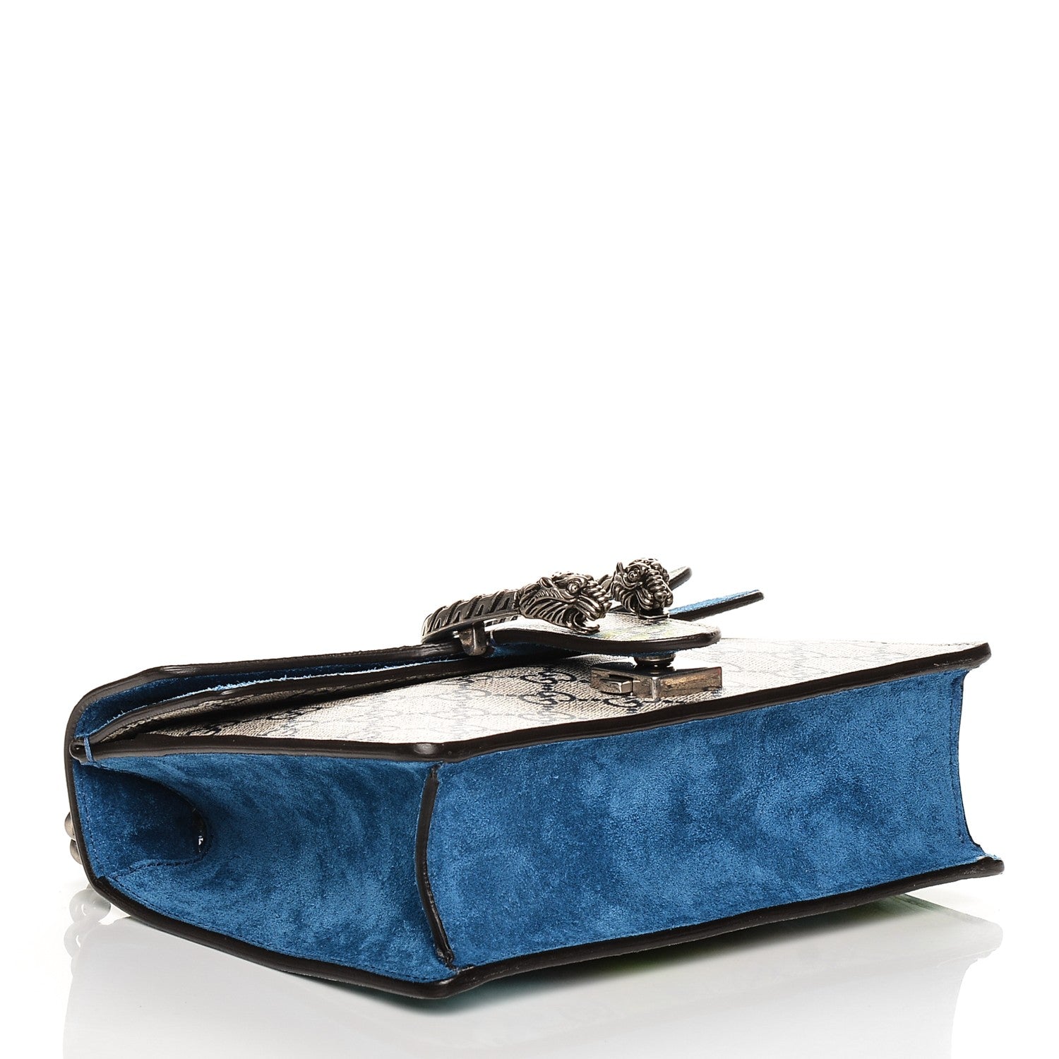 Gucci GG Supreme Monogram Blooms Mini Dionysus Shoulder Bag Beige Navy Vintage Blue 4 of 6