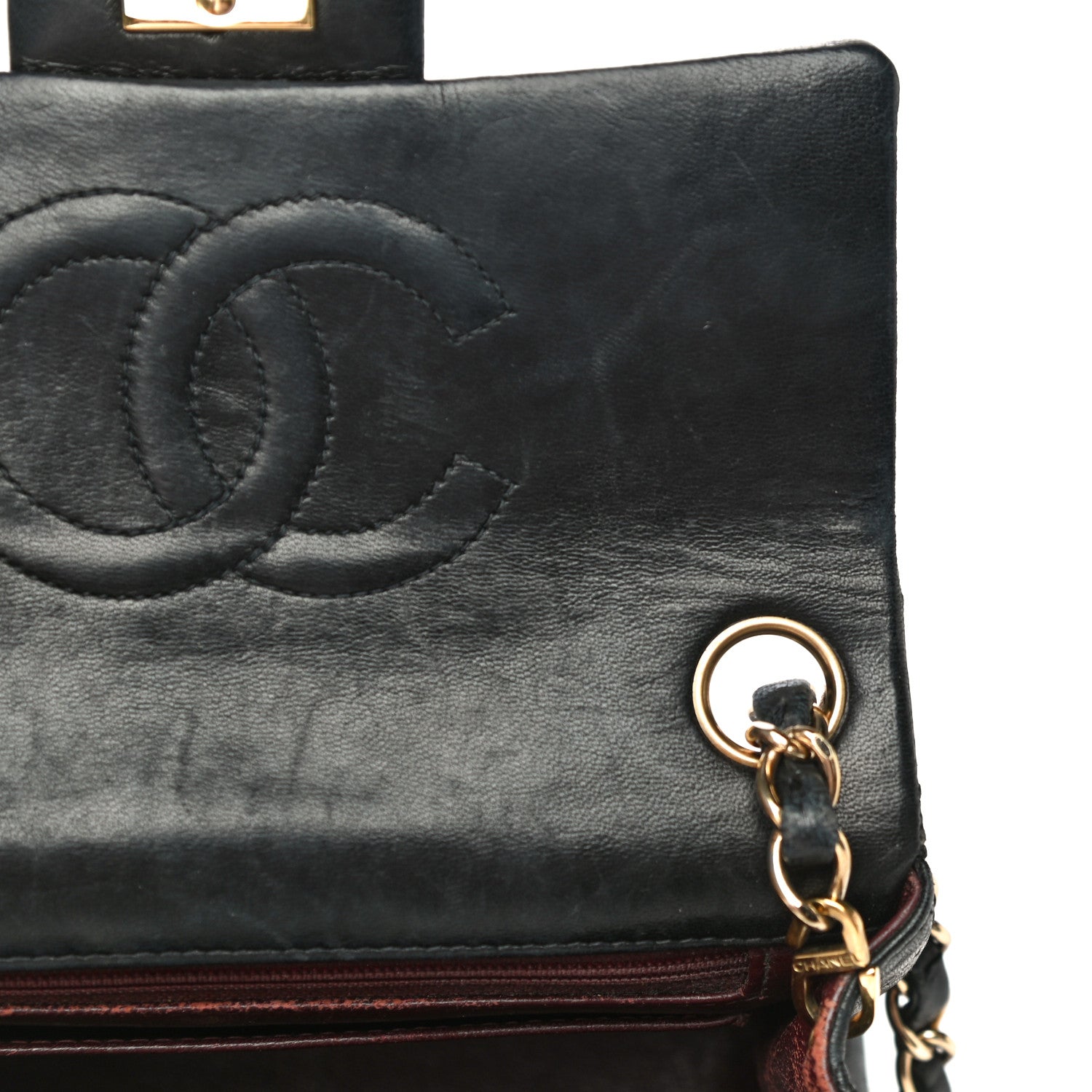 Chanel Lambskin Quilted Mini Square Flap Bag Black 19 of 35