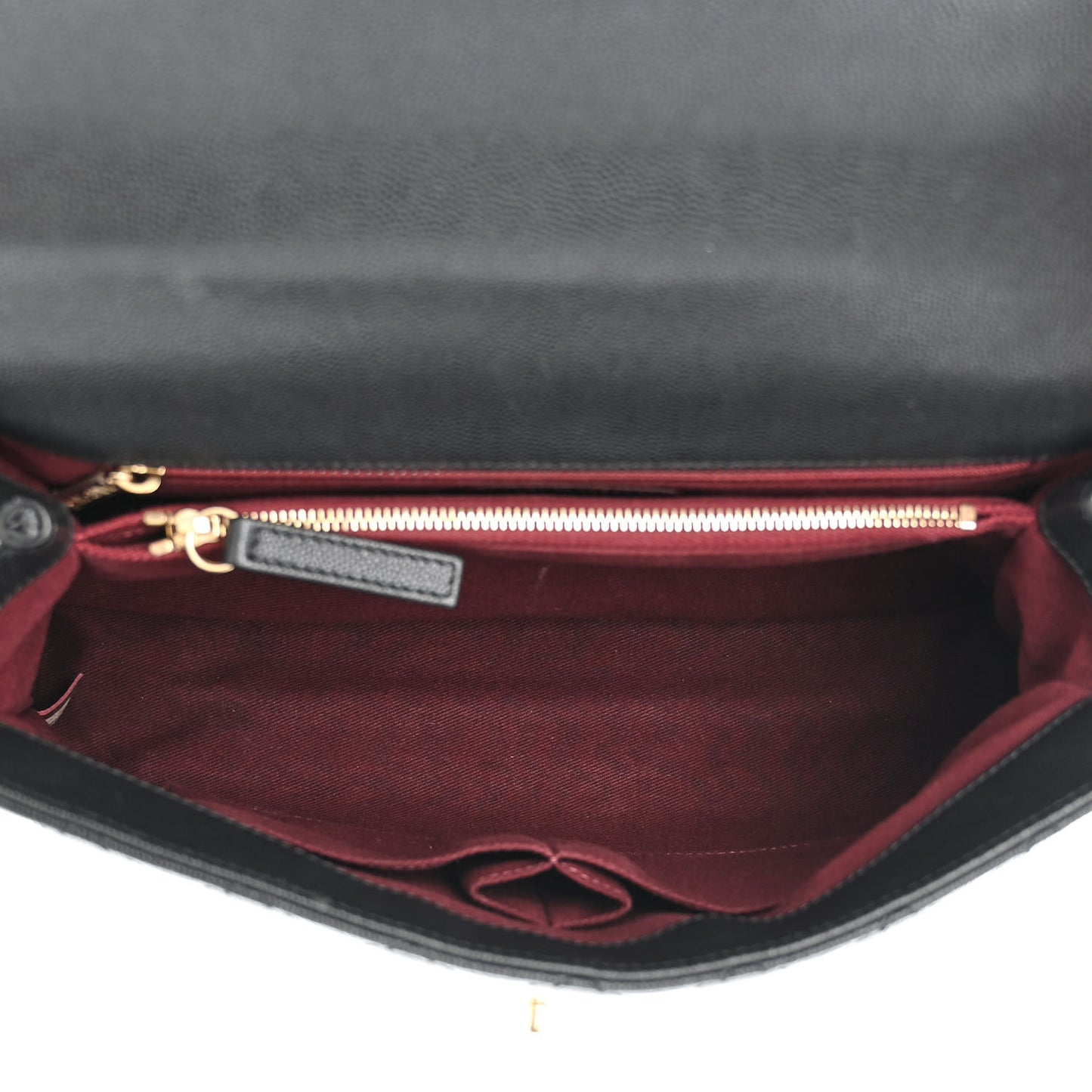 Caviar Quilted Medium Coco Handle Flap Black