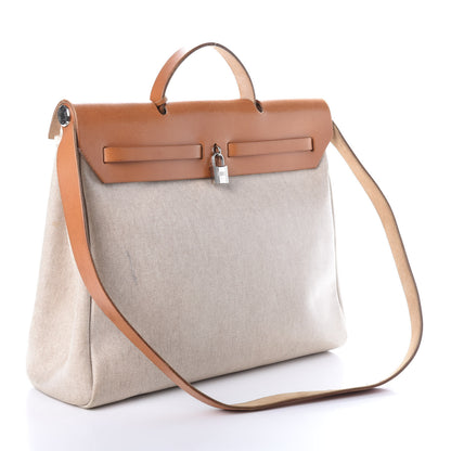 Hermes Toile Vache Calfskin Herbag 39 MM Natural 3 of 10
