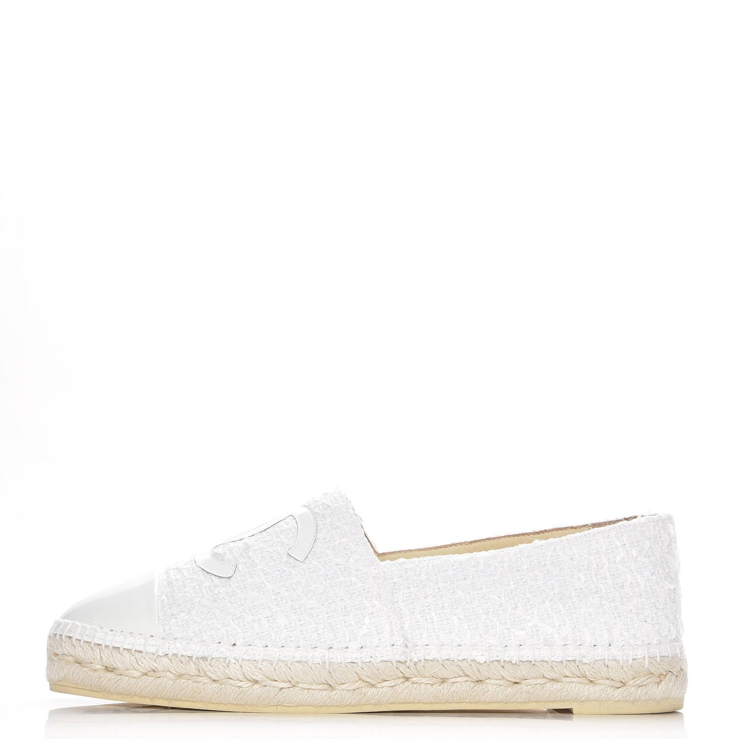 Tweed Patent CC Espadrilles 42 White