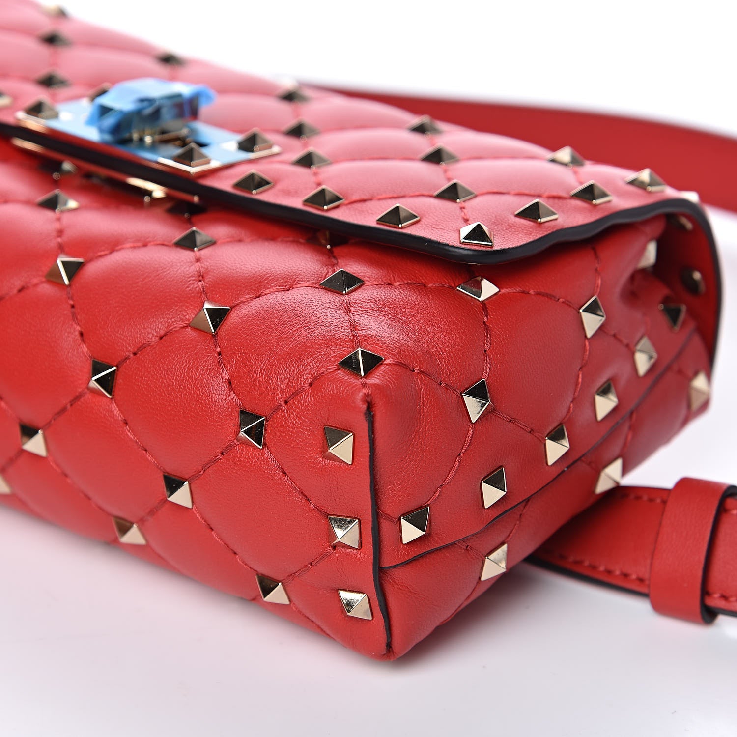 Valentino Garavani Nappa Rockstud Spike Belt Bag Rouge Pur 8 of 9