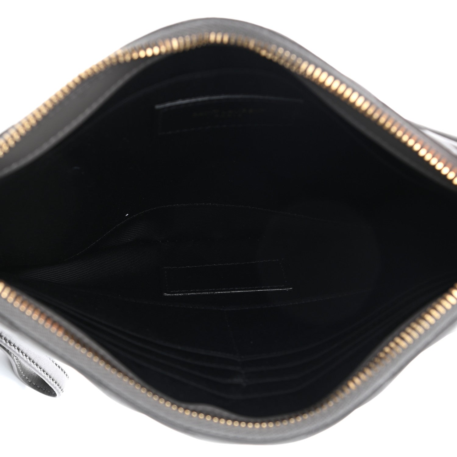 Saint Laurent Calfskin Matelasse Chevron Monogram A5 Wristlet Earth 5 of 8
