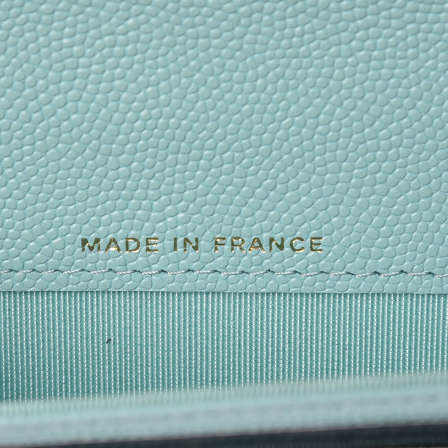 Chanel Caviar Quilted Card Holder Light Blue 7 of 9