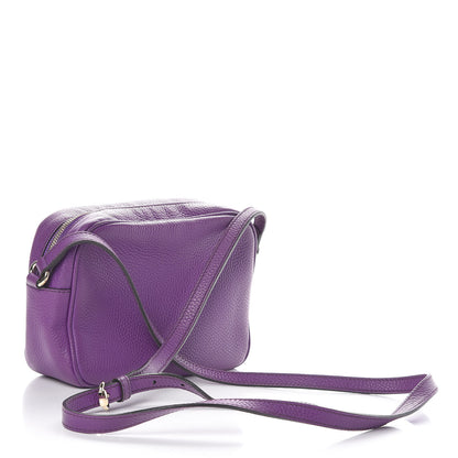 Gucci Pebbled Calfskin Small Soho Disco Bag Shine Purple 3 of 12