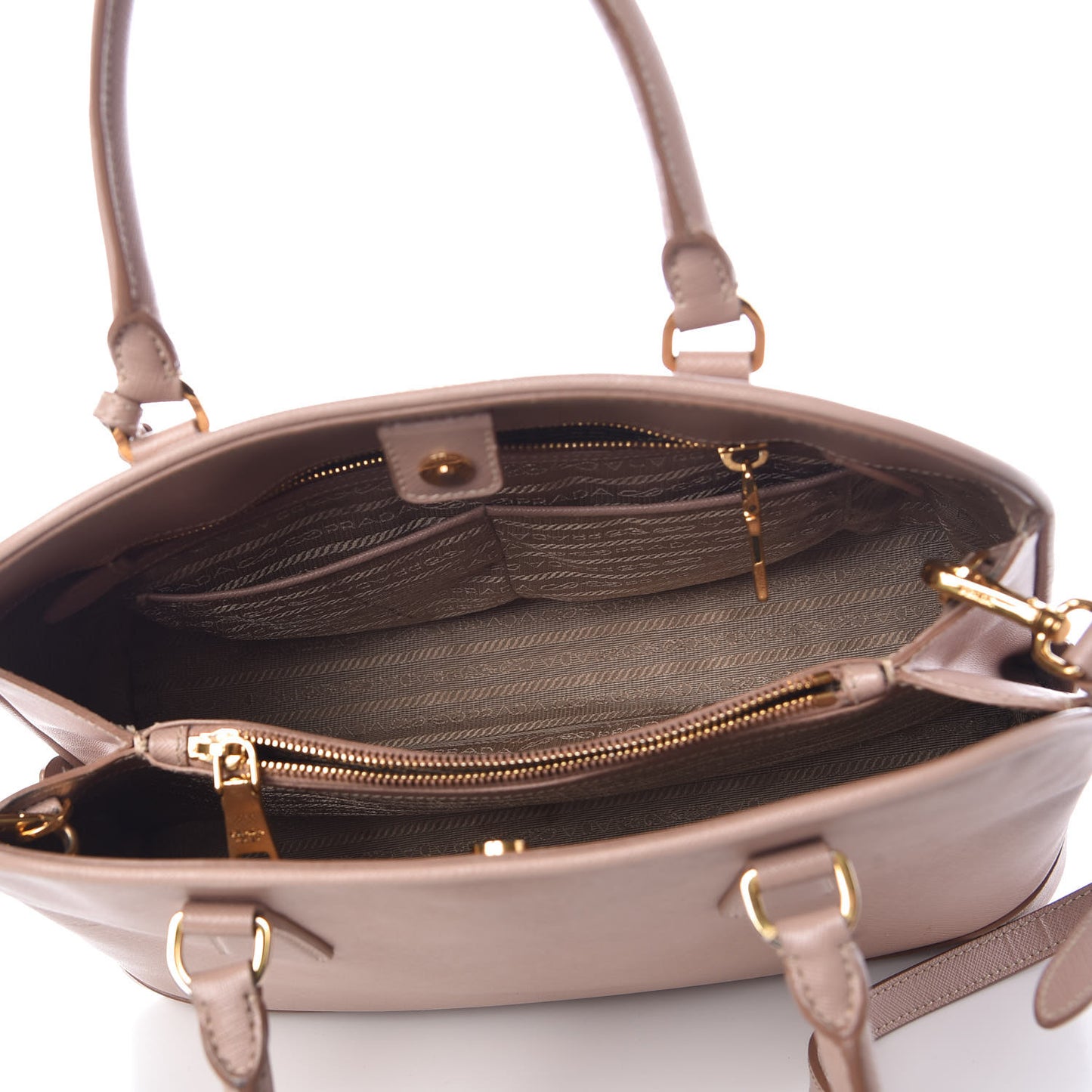 Saffiano Lux Open Promenade Tote Cammeo