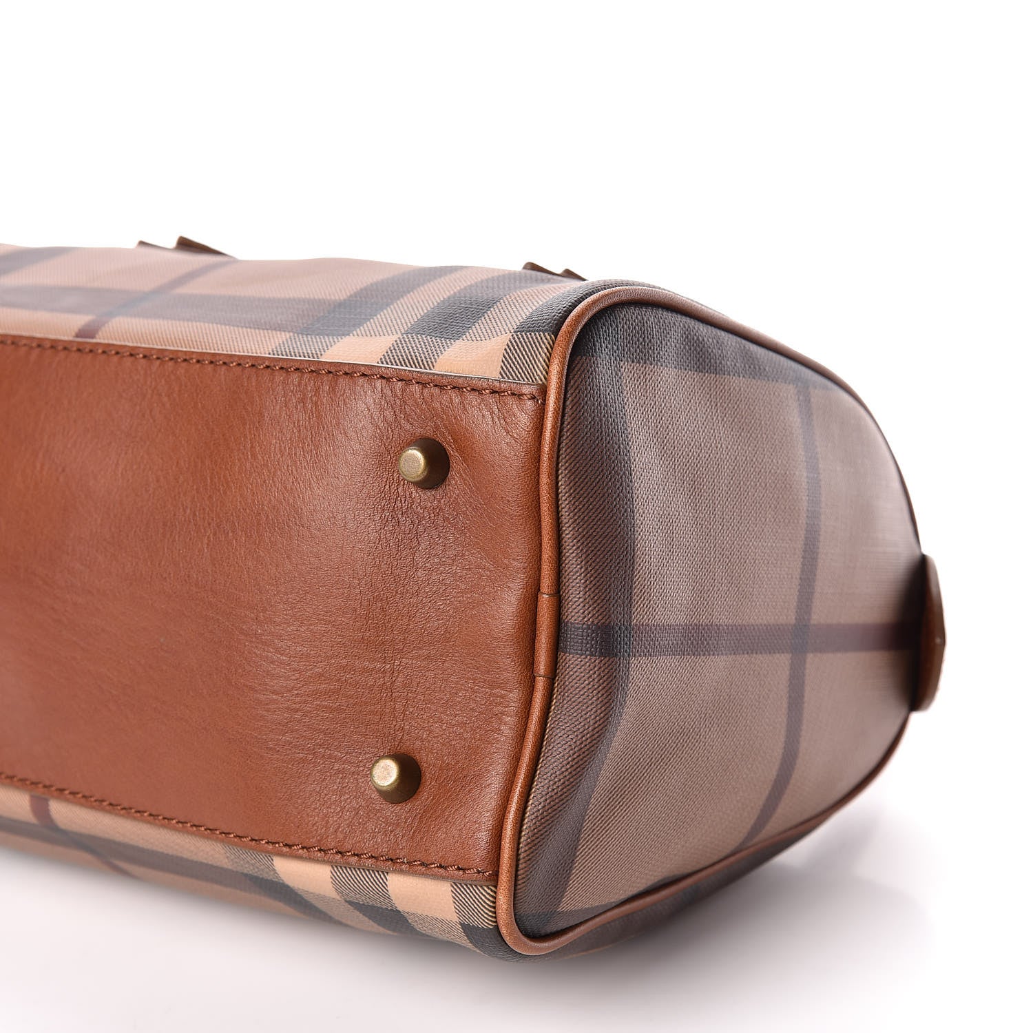 Burberry Smoked Check Small Chester Bowling Bag Brown 6 of 17