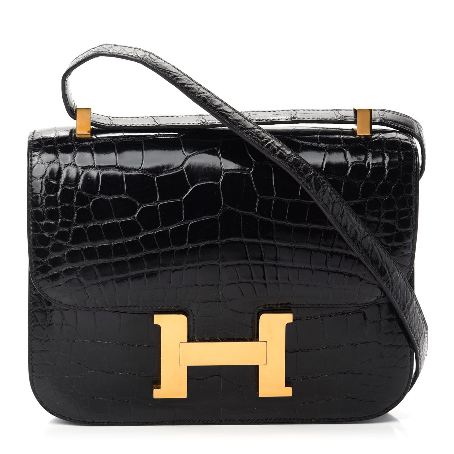 Shiny Alligator Constance 23 Black