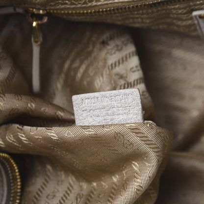 Prada Deerskin Tamponato Hobo White 9 of 13