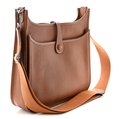 Hermes Taurillon Clemence Evelyne III PM Gold 3 of 10