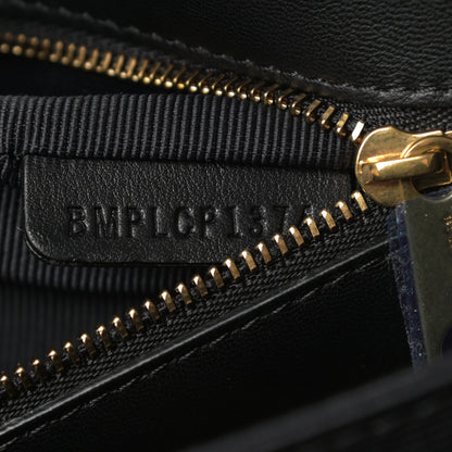 Burberry Smooth Calfskin 1983 Knight Check Link Shoulder Bag Black 7 of 12