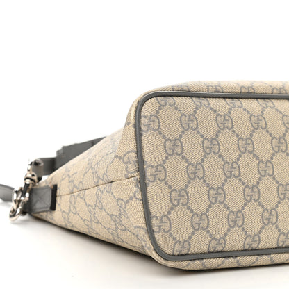 Gucci GG Supreme Monogram Small Zippered Tote Ecru Grigio 8 of 13