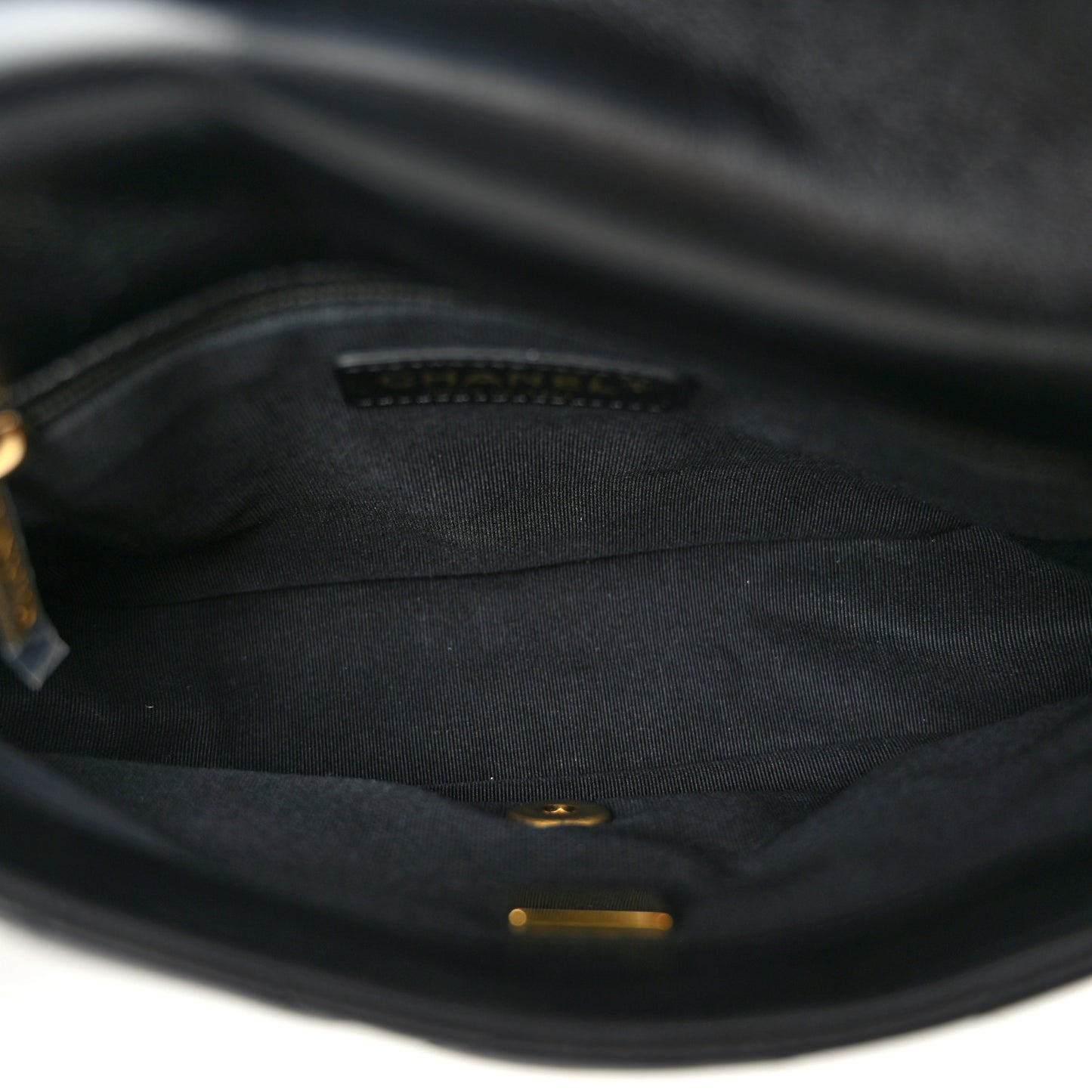Lambskin Quilted Small Lacquered Chain Flap Black