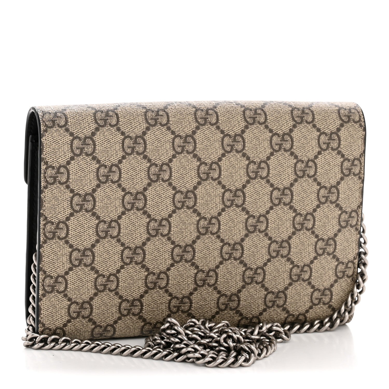 Gucci GG Supreme Monogram Mini Dionysus Chain Wallet Black 3 of 11