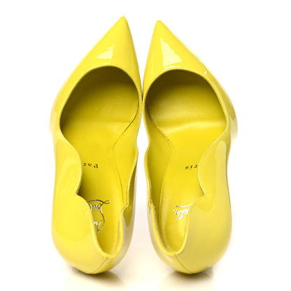Christian Louboutin Patent Hot Chick 100 Pumps 37.5 Citrus 2 of 8
