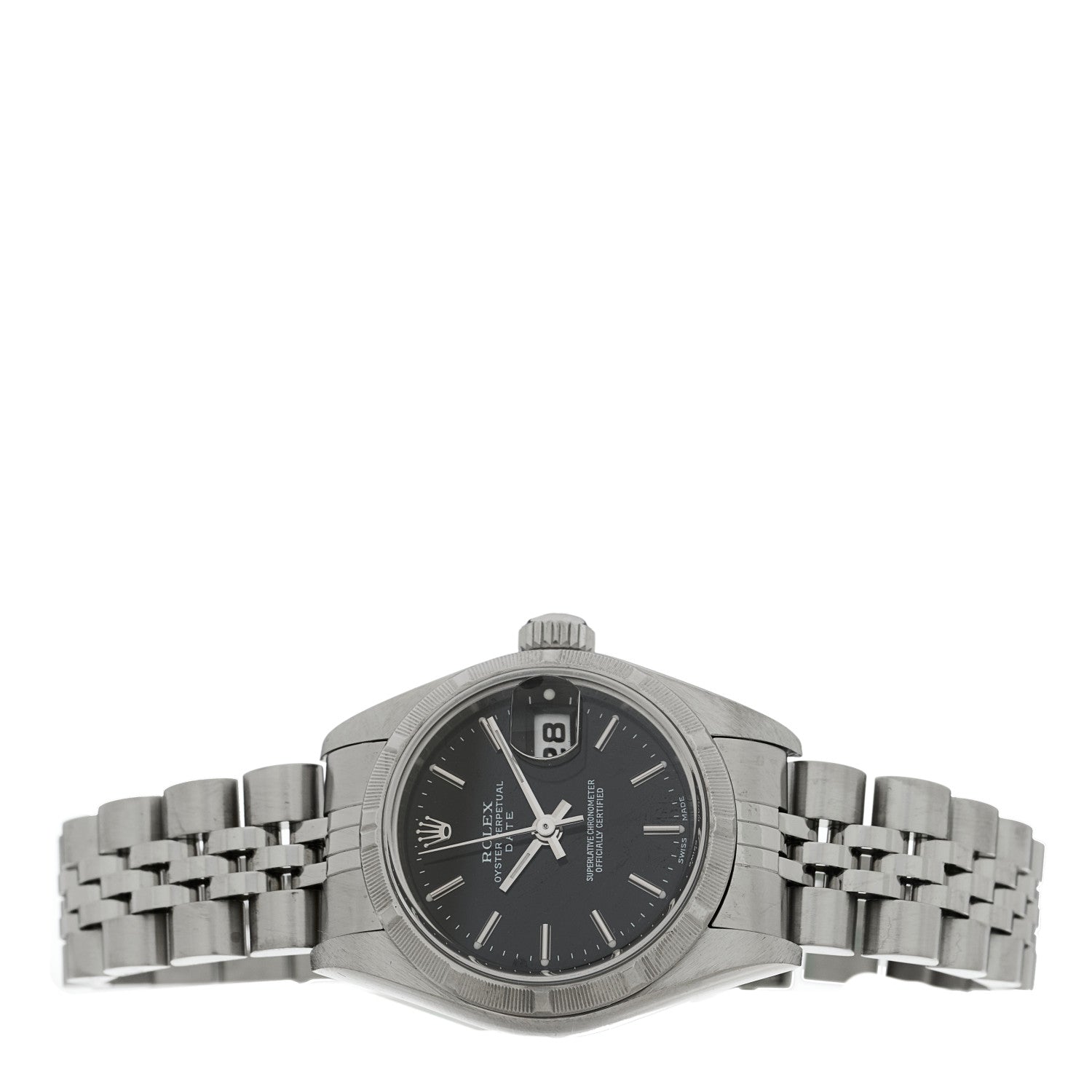 Rolex Stainless Steel 26mm Oyster Perpetual Date Watch Black 79190 2 of 4