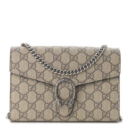 Gucci GG Supreme Monogram Mini Dionysus Chain Wallet Beige Taupe 1 of 14