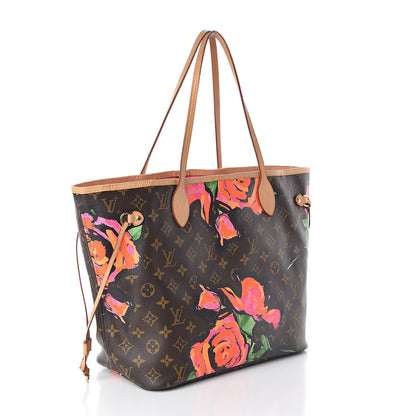 Louis Vuitton Monogram Roses Neverfull MM 3 of 15