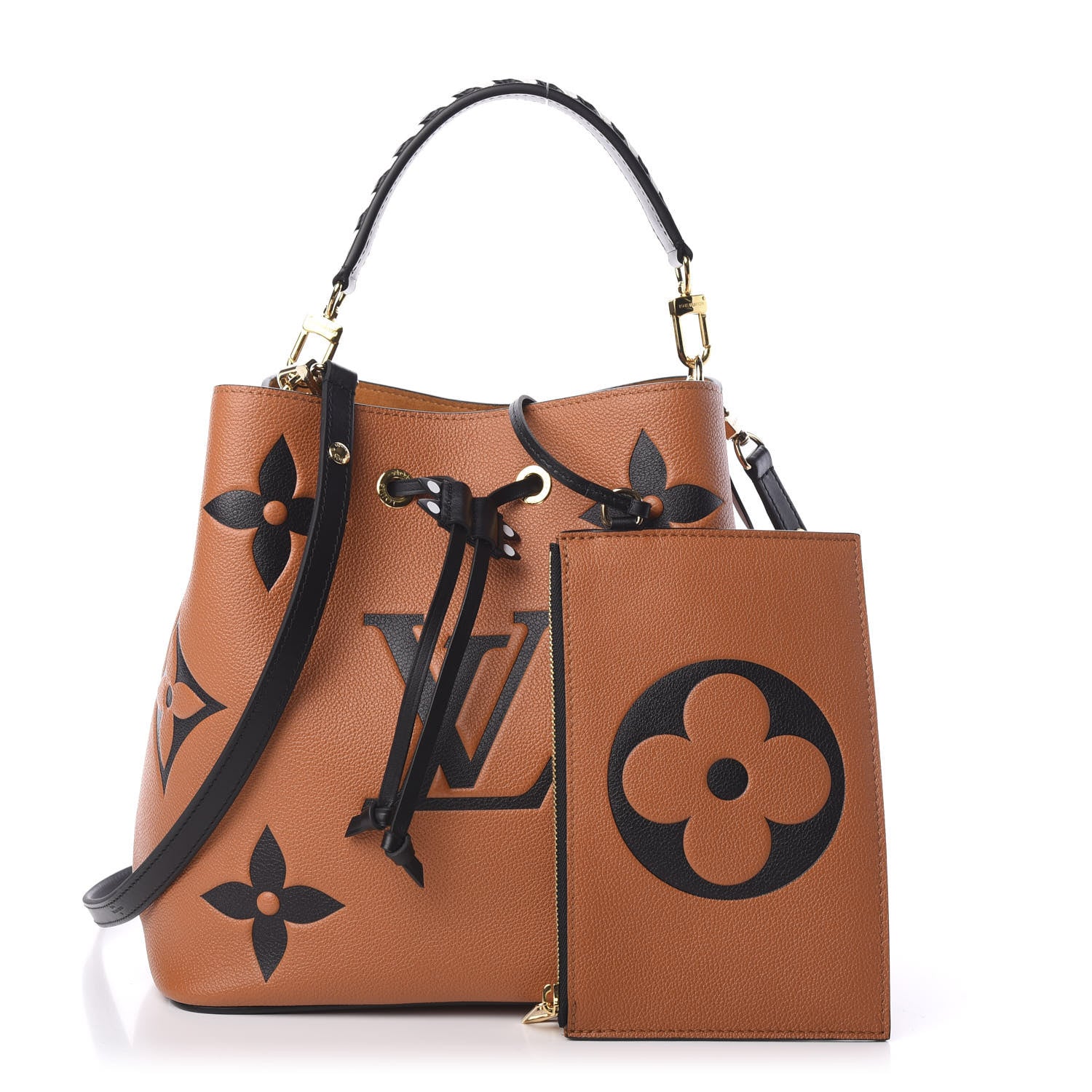 Louis Vuitton Empreinte Monogram Giant Crafty Neonoe MM Caramel Black 1 of 11