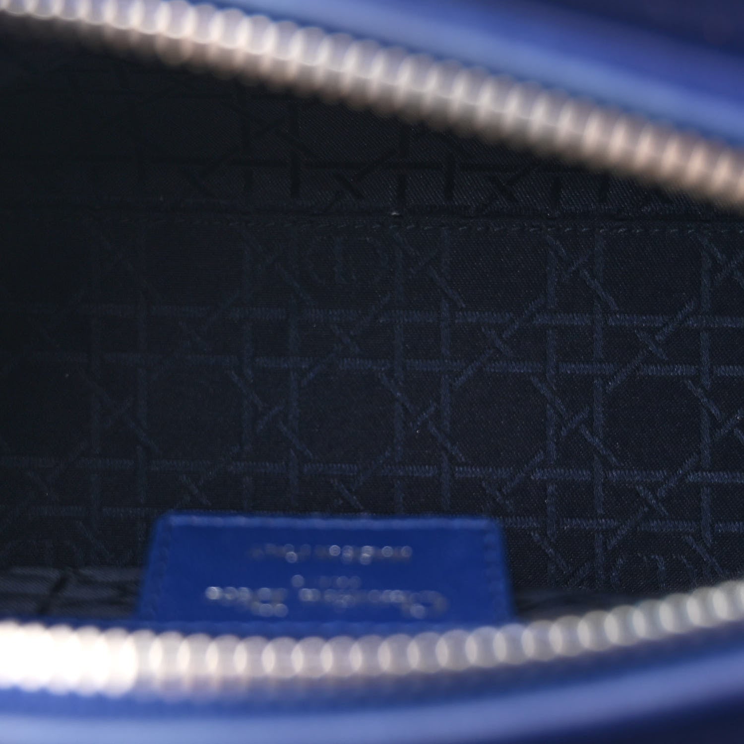 Christian Dior Lambskin Cannage Medium Lady Dior Blue 5 of 11