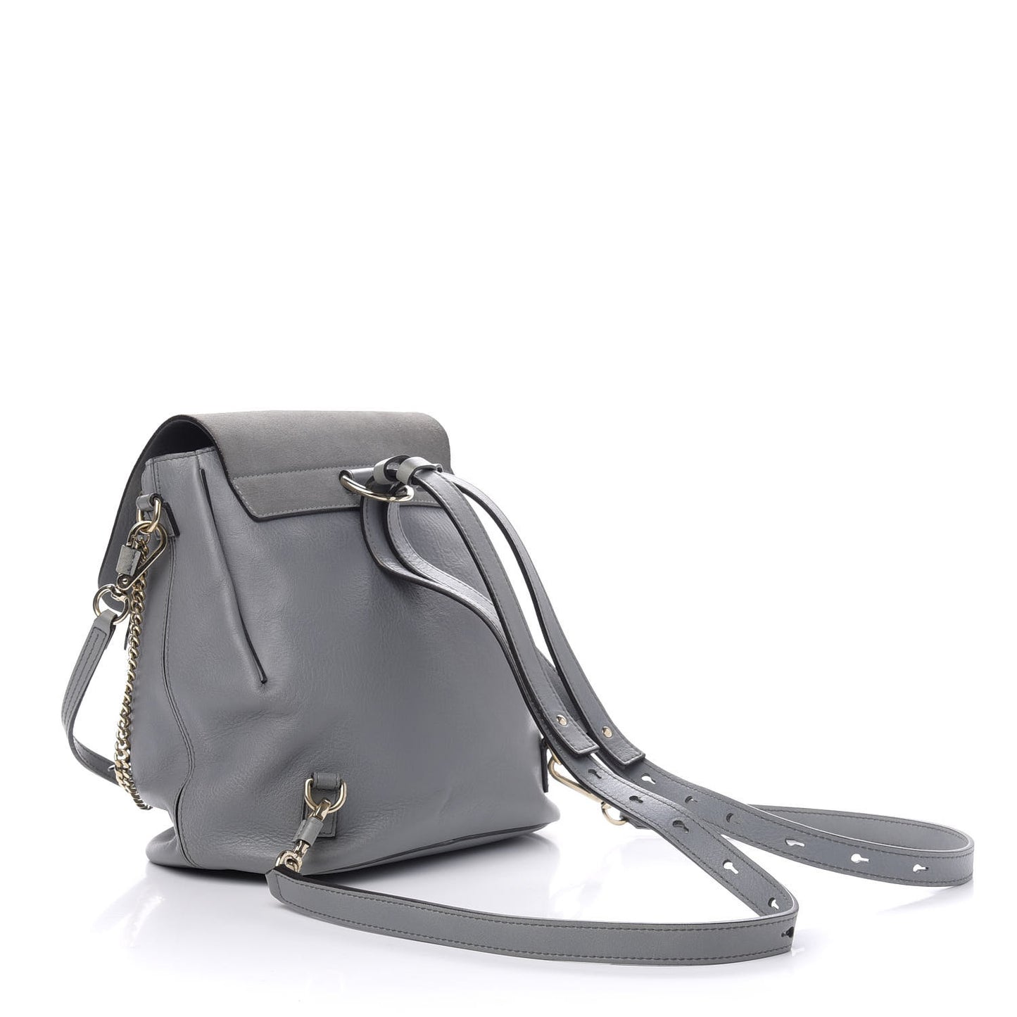 Suede Calfskin Medium Faye Backpack Cloudy Blue